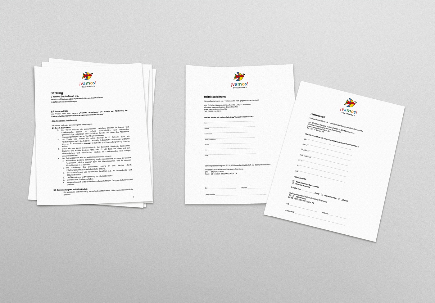 Vamos Deutschland e.V. Vamos Deutschland e.V.:Redesign Logo, Website und Aufbau der Social Media Kanäle, Formulare & Satzung, Flyer, Infografik, Konzeption des Webauftritts, Koordination und Projektmanagement, Bildrecherche, Gestaltung Formulare, Imageflyer, Layout, Reinzeichnung, Druckabwicklung